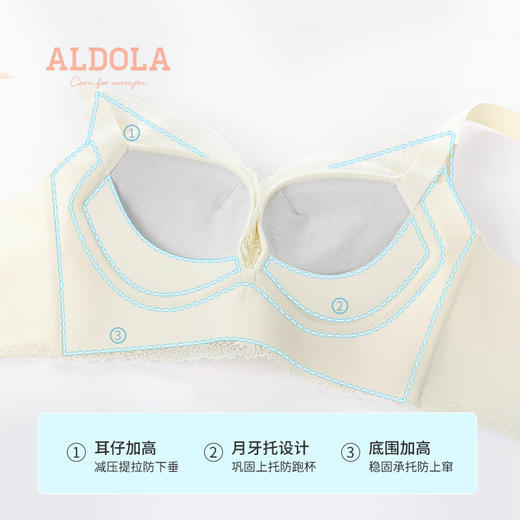雅黛丽无钢圈内衣性感小胸聚拢文胸蕾丝舒适柔软透气调整型女胸罩 商品图1