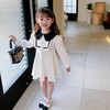 黛唯梵2022新款2022女童春装连衣裙娃娃领2022新款宝宝公主裙儿童春秋长袖裙子 商品缩略图1