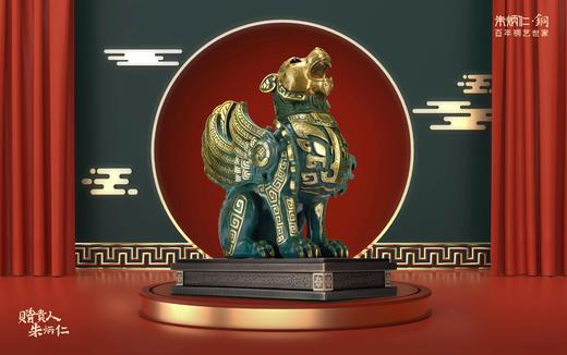 【朱炳仁铜】五福天虎 铜雕艺术品 摆件 虎年礼物 非遗技艺 商品图9