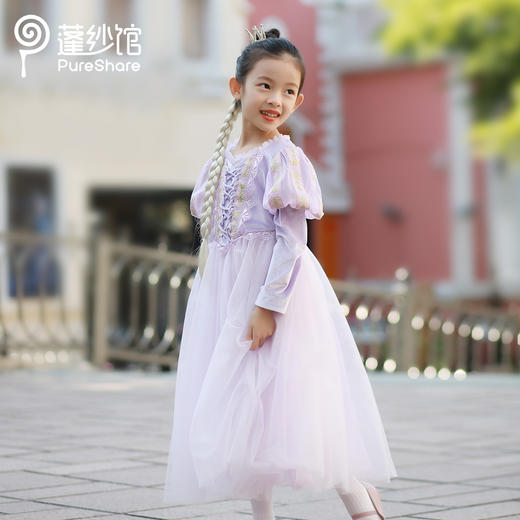 PureShare 蓬纱馆儿童礼服公主裙女童钢琴演出服高端小女孩生日模特走秀-乐佩公主长袖 商品图2