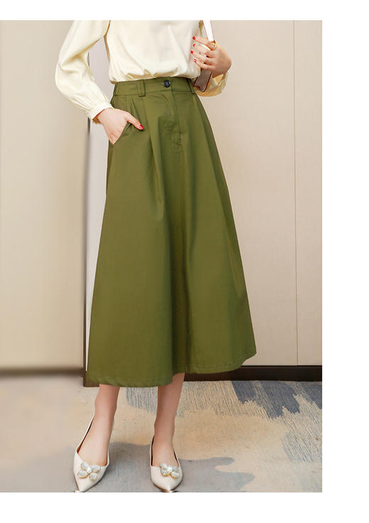 老米优品 / 让人惊喜の品质！50%棉+50%天丝！《A字半身裙 》版型赞bao，轻松打造WAN美比例~上身太好看了！Q220228A 商品图5