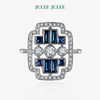 【城堡】JULEE JULEE茱俪珠宝  18K白金蓝宝石白蓝宝钻石戒指 商品缩略图0