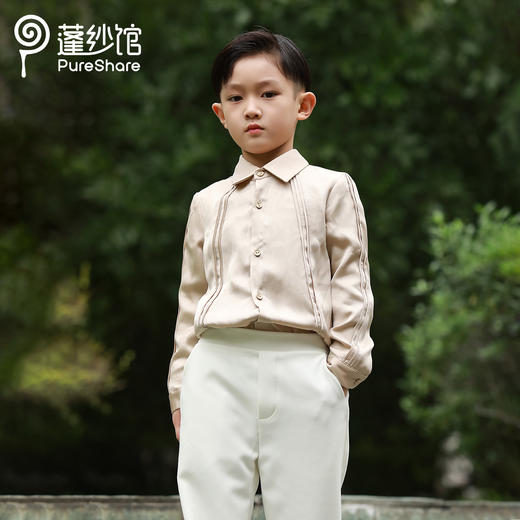 非质量问题不退换哦~pureshare蓬纱馆 男童西服衬衫套装生日宴会走秀款-暖阳衬衫 商品图0