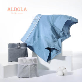 雅黛丽男士内裤棉质四角裤中腰平角裤滴胶印花舒适透气高弹短裤衩