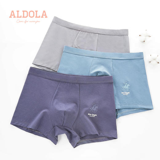 雅黛丽男士内裤2022年新款高档中腰平角裤紫色无痕棉柔亲肤短裤衩 商品图4