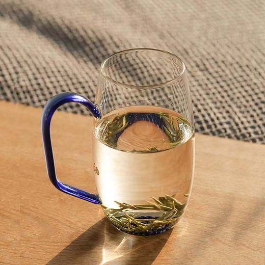 禾器 墨羽杯高硼硅耐高温幽蓝青绿成人家用玻璃办公水杯绿茶杯 商品图3