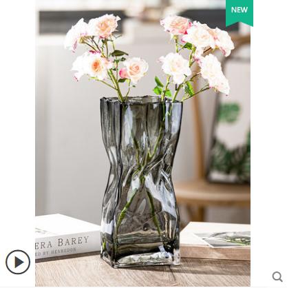 轻奢创意高级感褶皱（方形）花瓶 商品图3