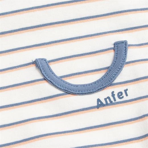 贝贝怡男女童短袖夏季新品海军风经典条纹宝宝上衣 商品图5