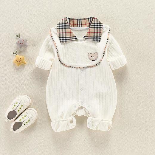 黛唯梵2022新款婴儿衣服春装套装百天男宝宝超萌连体哈衣 商品图0