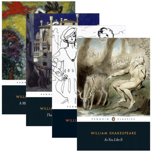 莎士比亚四大喜剧 英文原版 Four Great Comedies 4册套装 仲夏夜之梦 皆大欢喜 威尼斯商人 第十二夜 英文版经典名著 进口书籍 商品图1
