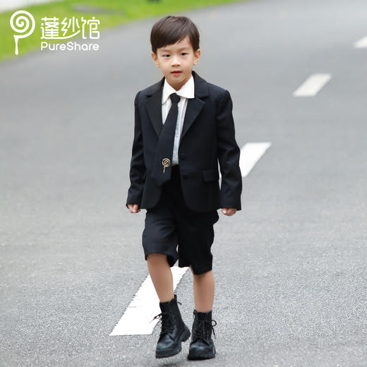 pureshare蓬纱馆 男童西装套装童装西服套装生日宴会走秀款-小王子西装 商品图4