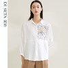 玳莎宽松蝙蝠袖衬衫显瘦廓形慵懒风 通勤休闲印花衬衣  CA31314 商品缩略图0