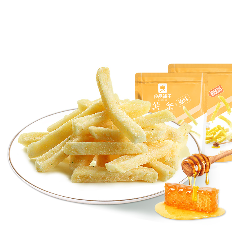 良品铺子薯条（蜂蜜黄油味/原味）100g*2袋好吃的零食膨化食品小吃