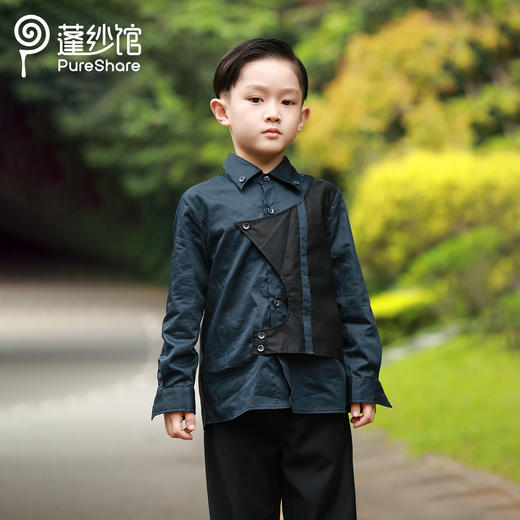 非质量问题不退换哦~pureshare蓬纱馆 男童西服衬衫套装生日宴会走秀款-逐梦衬衫 商品图0