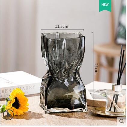 轻奢创意高级感褶皱（方形）花瓶 商品图4