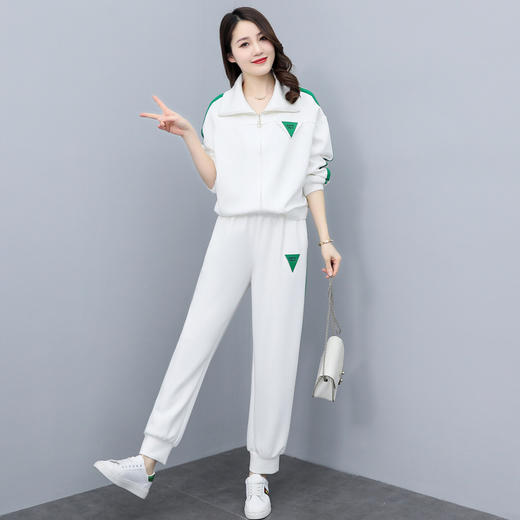 HR  WY8369运动套装宽松大码时尚休闲洋气减龄 商品图4