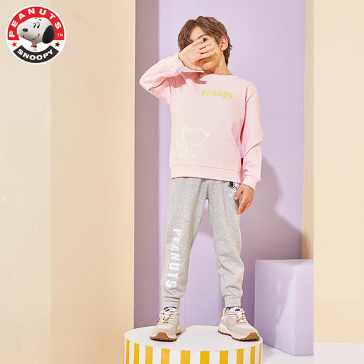 史努比春季男女童卫衣长裤套装YC088 商品图4