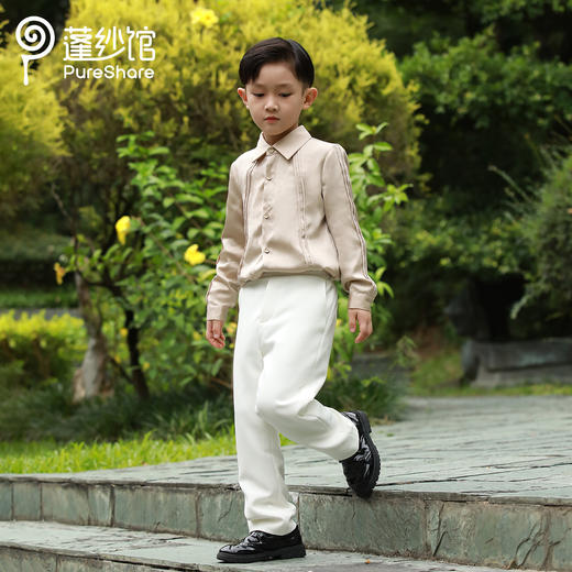 非质量问题不退换哦~pureshare蓬纱馆 男童西服衬衫套装生日宴会走秀款-暖阳衬衫 商品图4