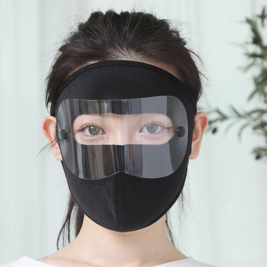 【买1送1】夏季护目防晒面罩可水洗电动车防尘镜片透气防护防蚊面罩男女-W仓 商品图4