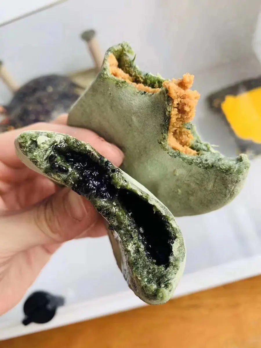纯手工制作青饼/麻糍(舟山传统美食)