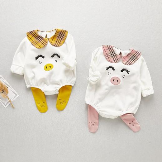 黛唯梵2022新款婴儿秋装衣服长袖0-3-4个月女宝宝三角爬服公主春季新生儿连体衣 商品图3