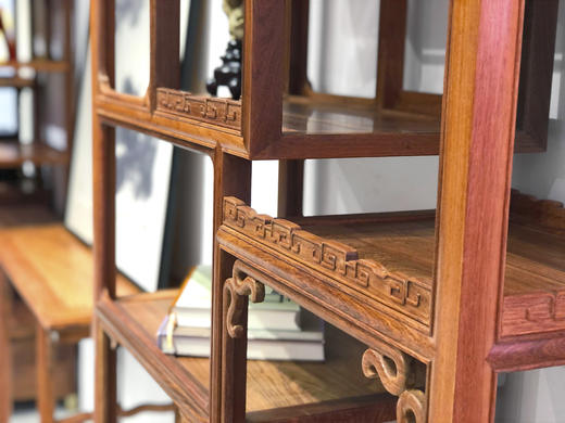 红桥红  家具严选  缅甸花梨（大果紫檀）【福庆有余 博古架】 商品图7