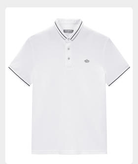 太平鸟男装 新款斯文英文刺绣POLO衫潮B1DBB2516