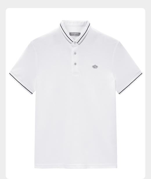 太平鸟男装 新款斯文英文刺绣POLO衫潮B1DBB2516 商品图0