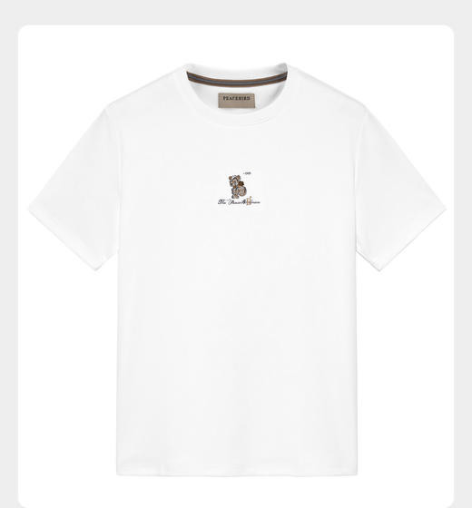 太平鸟男装 新款圆领刺绣时尚短袖T恤潮流B1DAB2313 商品图0