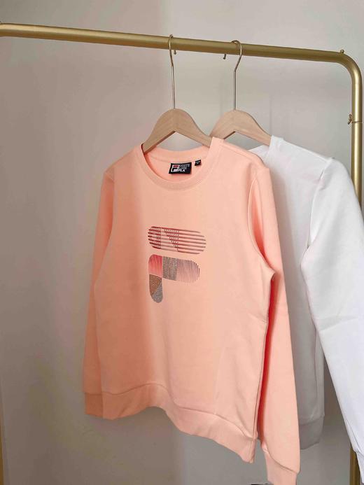 FILA斐乐卫衣女子休闲宽松圆领运动针织套头衫 商品图8