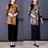 FE266 重磅香云纱套装妈妈两件套气质上衣真丝绒直筒裤秋 商品缩略图0