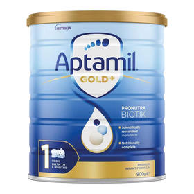 【海外直邮】澳洲Aptamil新西兰爱他美 金装婴儿配方奶粉 1段 900克 0-6个月适用