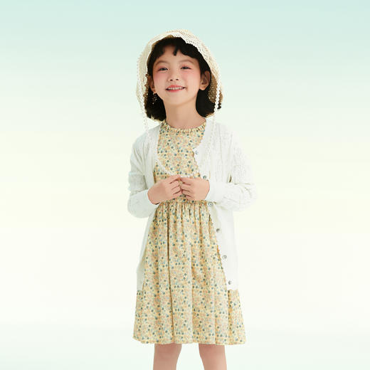 mettekids儿童开衫2022春季新款打底洋气时髦女童可爱外穿针织衫 商品图3