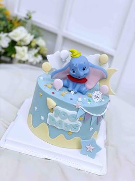 小飞象童趣生日周岁蛋糕