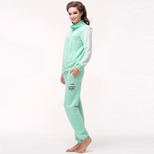 爱帝女式立领休闲长袖毛圈卫衣套装 商品图10