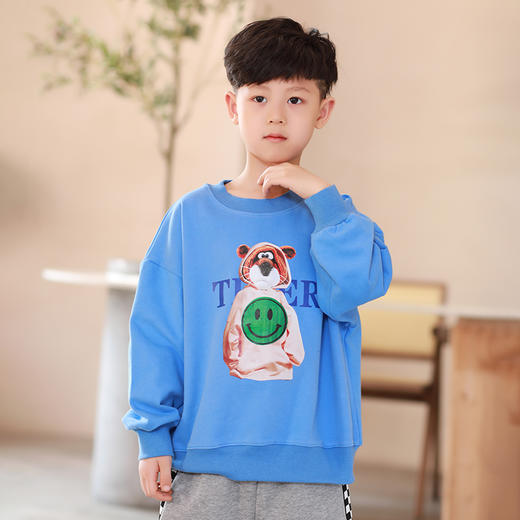 【2025反季抄底清仓】龙之涵  亲子款韩版宽松系列卫衣 中大童春款加厚全棉卫衣 婴幼儿A类标准 商品图6