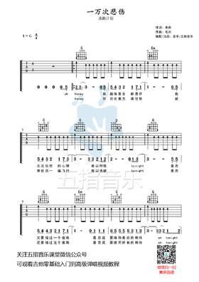 吉他谱：逃跑计划《一万次悲伤》