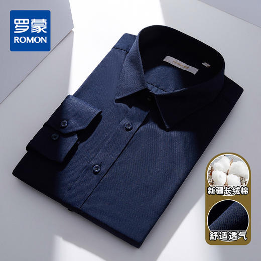 【专柜定制款】罗蒙春夏男装长袖衬衫男士正装商务通勤百搭棉质衬衣男 商品图4