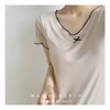 莫代尔睡裙女短袖夏天薄款弹力甜美少女200斤大码5XL家居服带胸垫 商品缩略图5