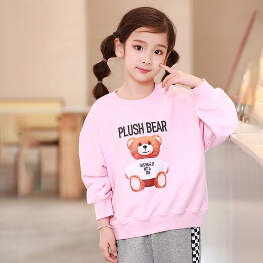 【综合】龙之涵 亲子款2022年春款加厚女童卫衣 中大童印花全棉卫衣 婴幼儿A类标准 商品图10