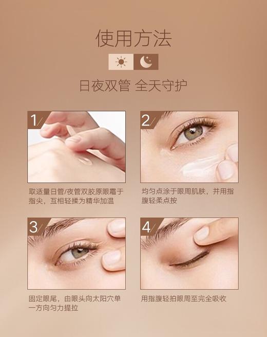 丸美重组胶原蛋白日夜眼精华素金管  早10g+晚10g 商品图8