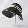 韩国科技黑胶大沿帽可折叠空顶帽横条太阳帽  JC1643 商品缩略图3