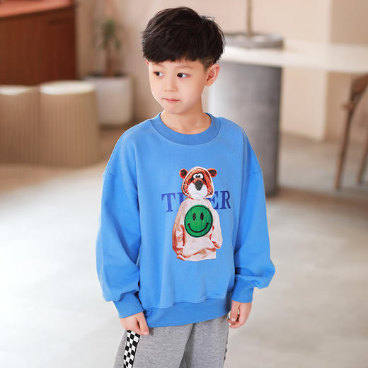 【2025反季抄底清仓】龙之涵  亲子款韩版宽松系列卫衣 中大童春款加厚全棉卫衣 婴幼儿A类标准 商品图4