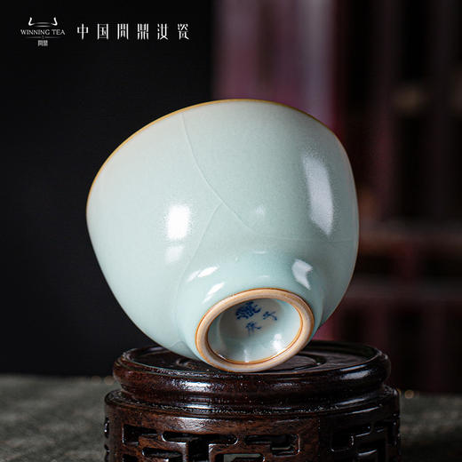 问鼎汝瓷复刻款天青精工款韶秀杯 商品图2