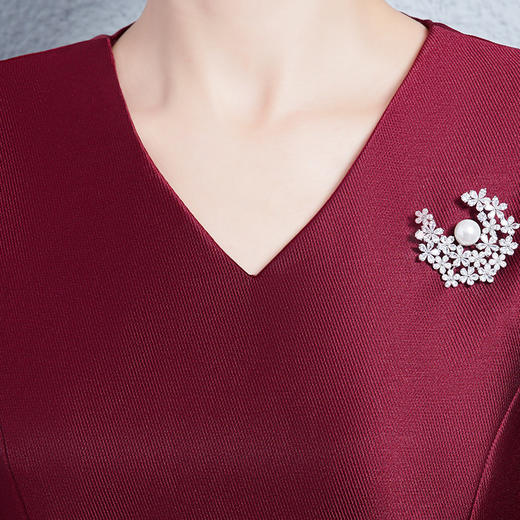 旗袍质感婚宴礼服连衣裙新款气质优雅宴会装WXG-8361 商品图5