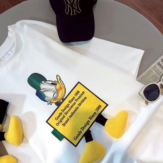 棉中长款短袖t恤女2022夏装新款卡通印花立体 商品图5