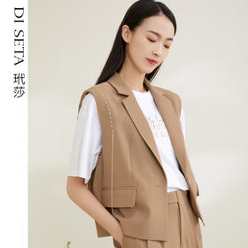 玳莎西装拱针马甲外穿 设计感小众坎肩马夹无袖背心上衣女  CA37001