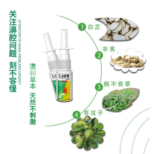 【鼻炎救星 一喷畅通】众乐康健苗王鼻舒康鼻炎喷剂鼻塞鼻痒过敏性鼻焱护理 商品图2