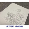 【大彩图】郎世宁工笔画白描底稿小品《仙萼长春册》百合花与缠枝牡丹临摹勾线高清打印稿LT11 商品缩略图4