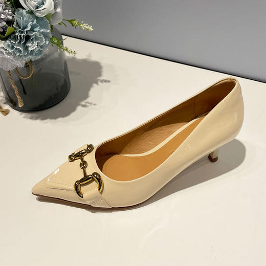 康莉女鞋2022年春款浅口尖头中跟女单鞋KYQ21068 商品图2